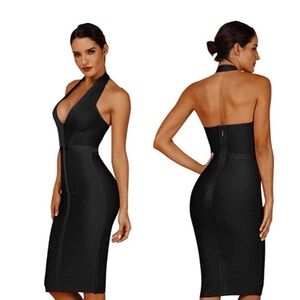 Bebe Elegant Black Bandage Dress